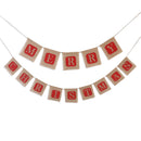 Merry Christmas Sackcloth Banner Decor