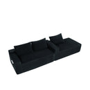 Cloud L-Shaped Corduroy Sectional Sofa with Chaise Lounge