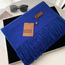 Womens Thickened Fashionable Solid-Color Tassel Scarf
