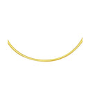 2.5mm 14k Two Tone Gold Reversible Omega Necklace