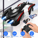 Electric Wall Climbing Car Toy 360¡ Rotating Shunt Car Remote Control Dual Mode RC Car Rechargeable Toy Car with Headlights Taillights Birthday Christ