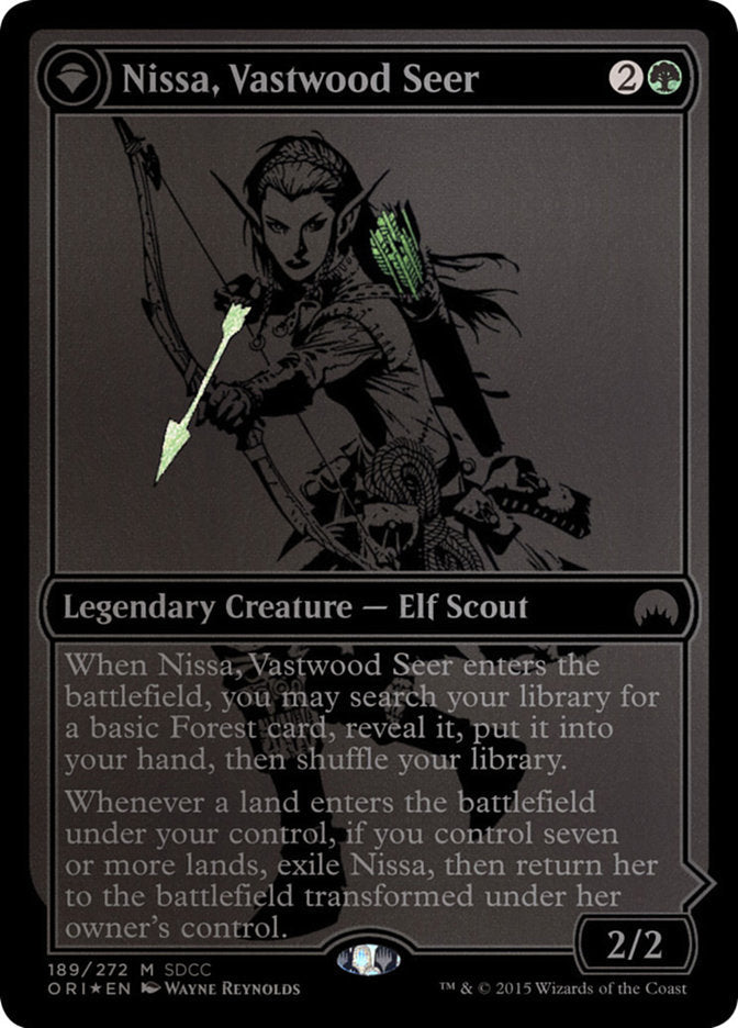 Nissa, Vastwood Seer // Nissa, Sage Animist (MEDIA-189) - San Diego Comic-Con 2015: (originpwdfc) Foil