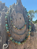 Sage Canyon Stone Beaded Chain Necklace