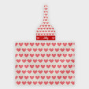 Personalized Baby Swaddle Blanket and Hat Set with Custom Name - Pixel Heart Cross-Stitch Design Newborn Gift Set