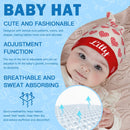 Personalized Baby Swaddle Blanket and Hat Set with Custom Name - Pixel Heart Cross-Stitch Design Newborn Gift Set