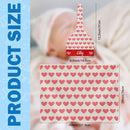 Personalized Baby Swaddle Blanket and Hat Set with Custom Name - Pixel Heart Cross-Stitch Design Newborn Gift Set