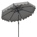 9 Feet Patio Umbrella with Crank Handle and Push Button Tilt