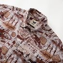 Men's Hawaiian Shirt Dawn of Artistry Print Cotton Button-down Vintage Aloha Shirt