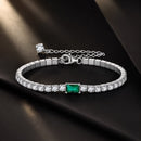 925 Sterling Silver 145+65mm Pavé Setting CZ Bracelet
