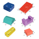 6 Piece Climb Crawl Play Set Indoor Kids  Toddler -Red