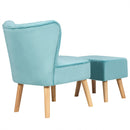 Modern Accent Chair Ottoman Set with Footstool