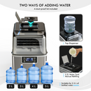 Electric Countertop Ice Maker with Ice Scoop and Basket-Sliver