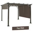16' x 8' 2Pcs Universal Replacement Canopy for Pergola Structure Sun Awning-Brown