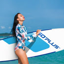 10 Feet Inflatable Stand Up Paddle Board 6 Inches Thick with Backpack Leash Aluminum Paddle