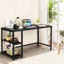47 Inch Computer Desk Office Study Table Workstation Home with Adjustable Shelf Black