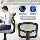 Armless Computer Chair with Height Adjustment and Breathable Mesh for Home Office