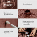 Portable Personal Steam Sauna Spa with Steamer Chair-Coffee