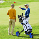 Folding 3 Wheels Golf Push Cart with Brake Scoreboard Adjustable Handle