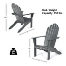 Acacia Wood Outdoor Adirondack Chair with Ergonomic Design