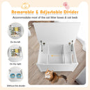 Wooden Cat Litter Box Enclosure with Top Opening Side Table Furniture