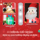 9.5 Feet Christmas Inflatable Santa Outdoor Decoratio with Built-in LED Lights