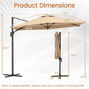 9 FT Cantilever Patio Umbrella with Vented Top and Sun-Protective Canopy