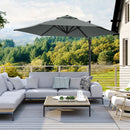9 FT Cantilever Patio Umbrella with Vented Top and Sun-Protective Canopy