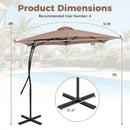 9 FT Cantilever Umbrella with Cross Base and Crank Handle