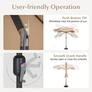 9 FT Outdoor Tassel Umbrella with Push Button Tilt