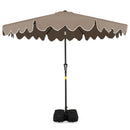 9 Feet Patio Umbrella with Weighted Base and Sandbags