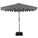 9 Feet Patio Umbrella with Weighted Base and Sandbags