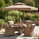 9 Feet Patio Umbrella with Push Button Tilt and Crank
