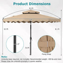 9 Feet Patio Umbrella with Push Button Tilt and Crank