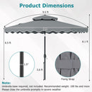 9 Feet Patio Umbrella with Push Button Tilt and Crank