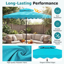 9 Feet Patio Umbrella with Push Button Tilt and Crank
