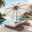 9 Feet Patio Umbrella with Push Button Tilt and Crank