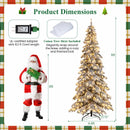 9 Feet Pre-Lit Artificial Xmas Tree Hinged Xmas Tree with Quick Power Connectors