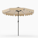 9 Ft Solar Patio Umbrella with LED Lights