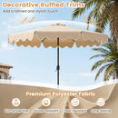 9 Ft Solar Patio Umbrella with LED Lights