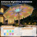 9 Ft Solar Patio Umbrella with LED Lights