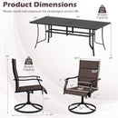 9-Piece Outdoor Dining Set for 8 with Umbrella Hole and 8 Chairs