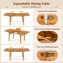 9 Pieces Acacia Wood Patio Dining Set for 6