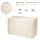 9 Pieces Outdoor Patio Furniture Set with 42 Inch Propane Fire Pit Table