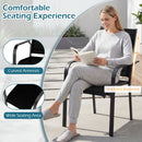 5 Pieces Patio Dining Set for 4 Outdoor Square Table and Stackable Chairs