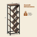 9-Tier Freestanding Bookcase for Hardcover Books