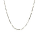 2.3mm 14k White Gold Rolo Chain