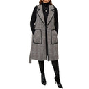 Womens Elegant Long Houndstooth Vest
