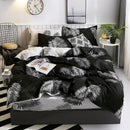 Printed Four-piece Eyelashes Bedding Set