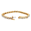 14K Yellow Gold Round-Cut Diamond Bracelet (4.00 cttw, H-I Color, I1-I2 Clarity)