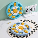 Pet Round Sounding Puzzle Toy In Blue And Yellow, Durable For Biting And Teething Training